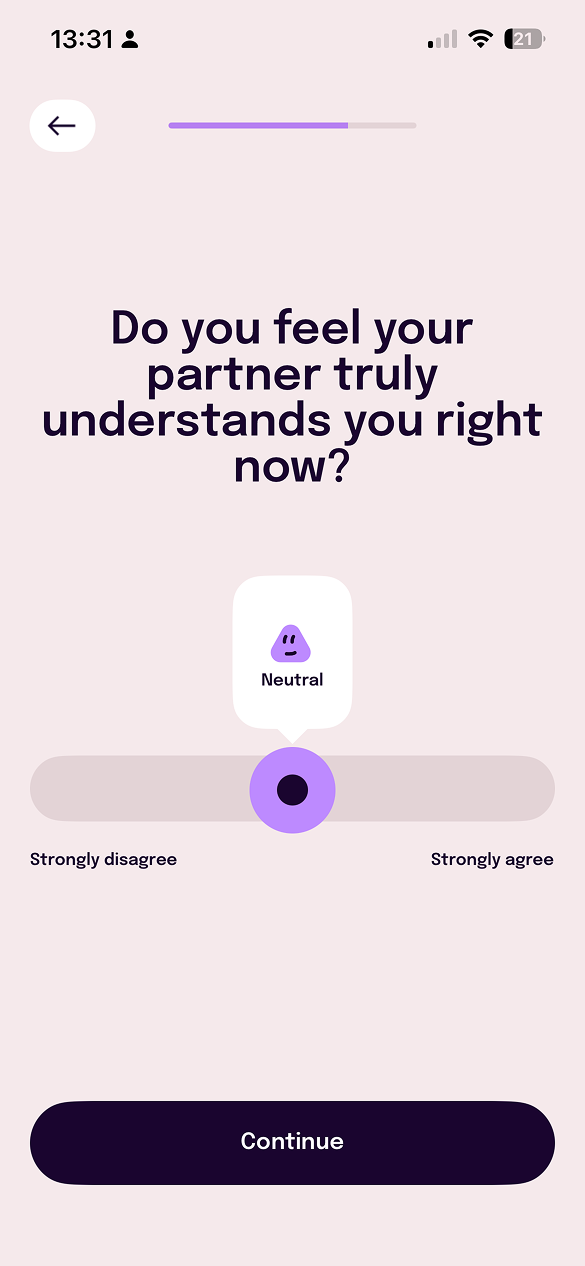 Question: Do you feel your partner truly understands you right now?