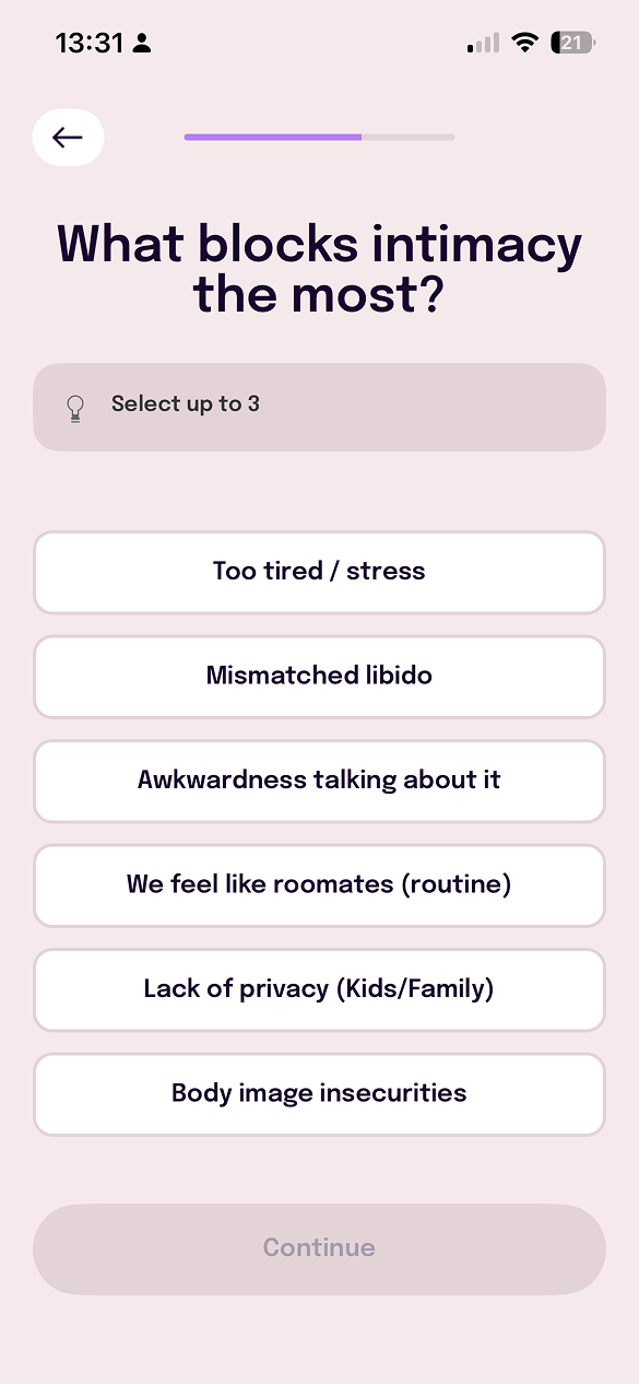 Question: What blocks intimacy the most?