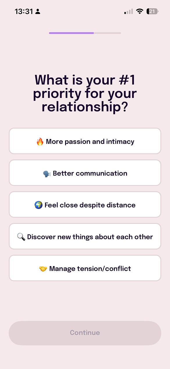 Question: What is your #1 priority for your relationship?