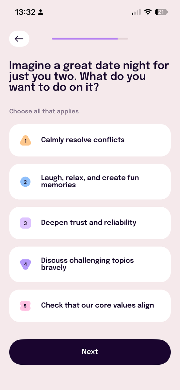 Question: Imagine a great date night — what do you want to do on it?