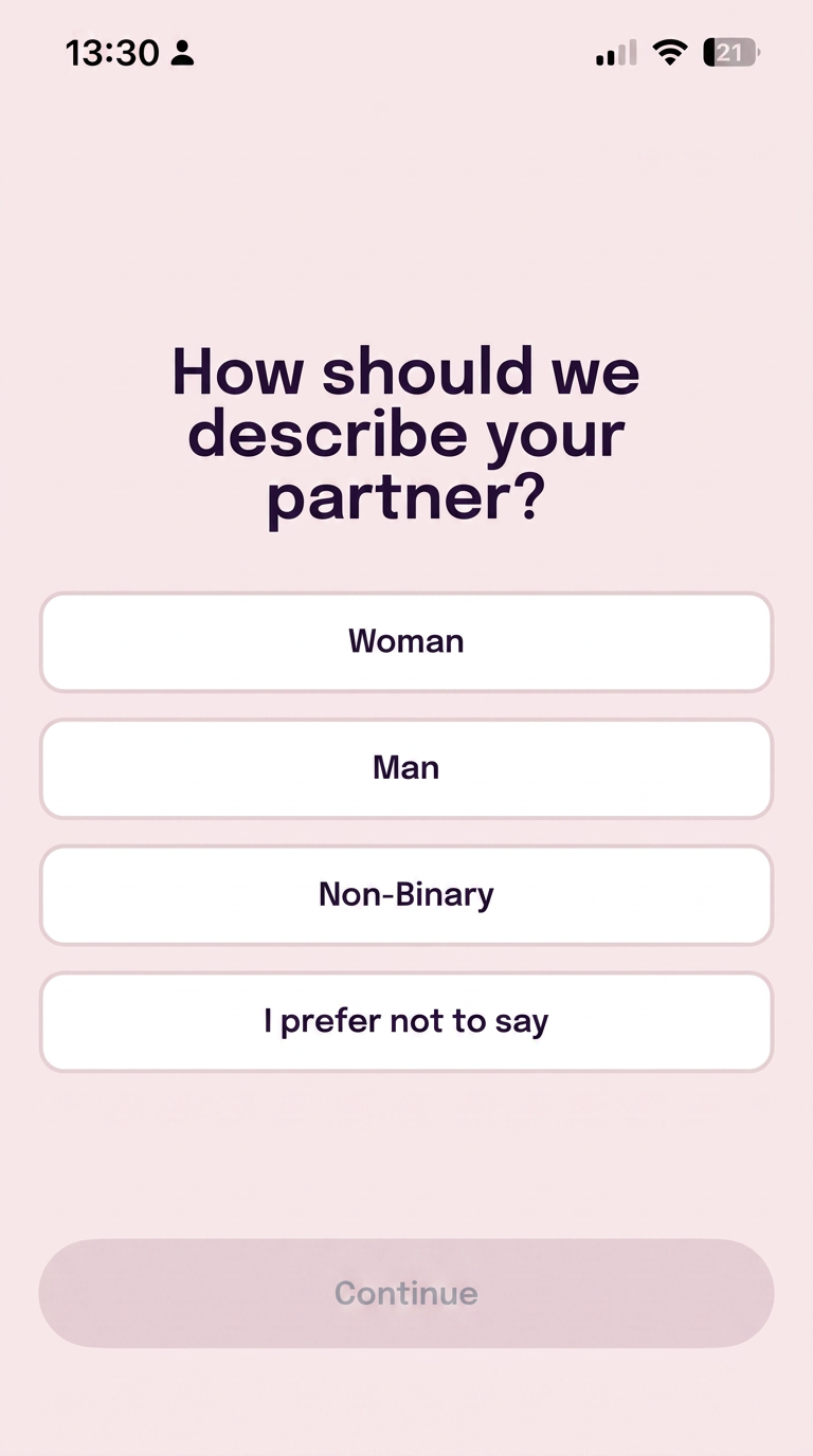 Question: How should we describe your partner?