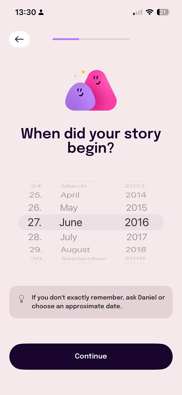 Question: When did your story begin?