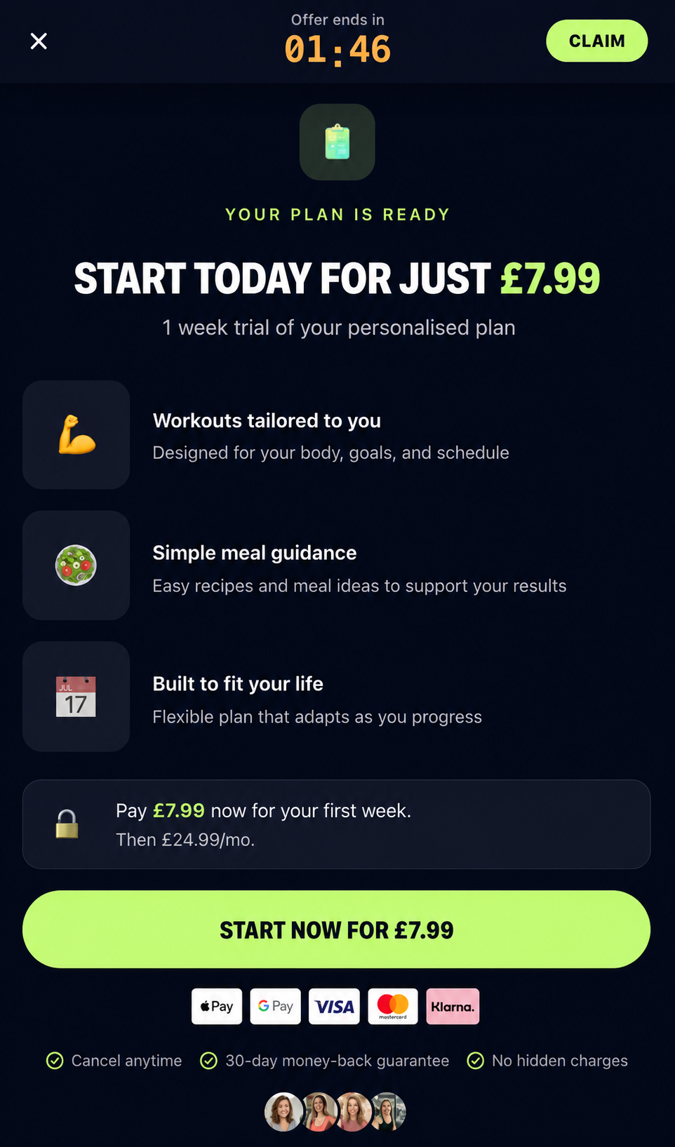 Streamlined paywall after optimization